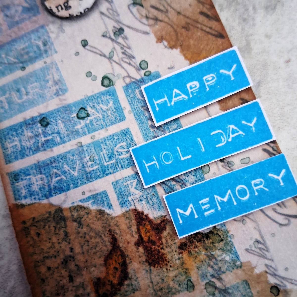 Paper Artsy Mags Woodcock Eclectica3 Mini Cling Stamp em149 happy holiday