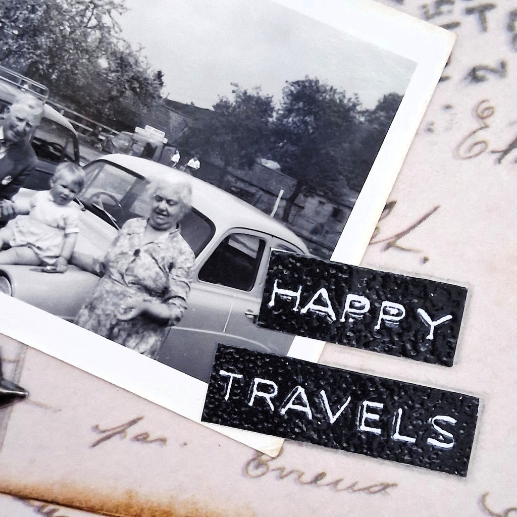 Paper Artsy Mags Woodcock Eclectica3 Mini Cling Stamp em149 happy travels