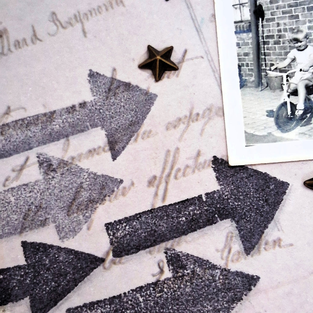 Paper Artsy Mags Woodcock Eclectica3 Mini Cling Stamp em152 arrows