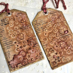 Paper Artsy Mags Woodcock Stencil ps506 tags