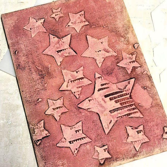 Paper Artsy Mags Woodcock Stencil ps507 stars