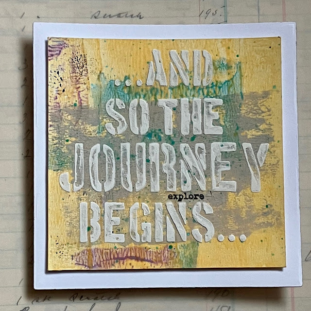 Paper Artsy Mini Stencil 030 pm030 journey begins