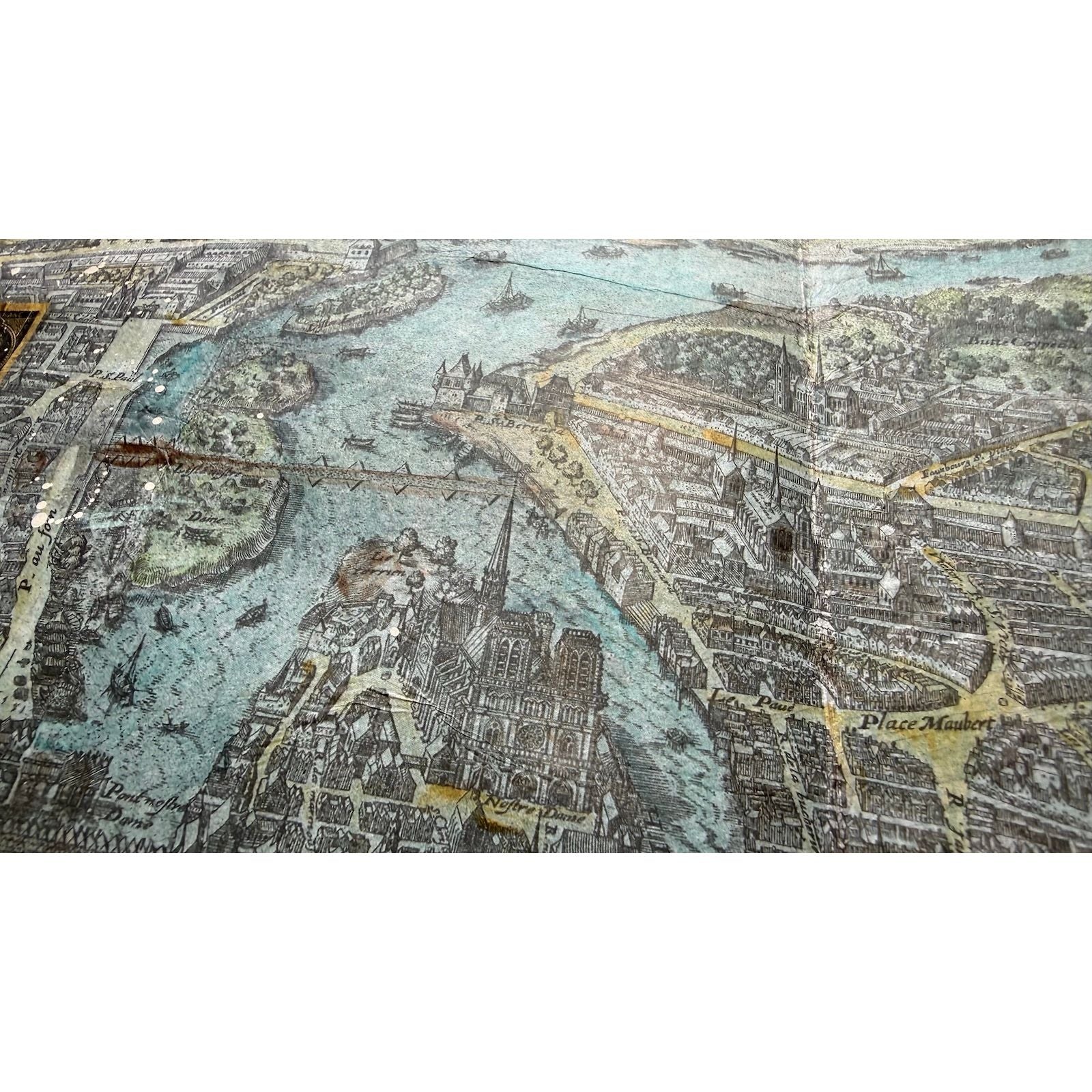 Paper Artsy Paris Map Printed Tissue pt14 paris