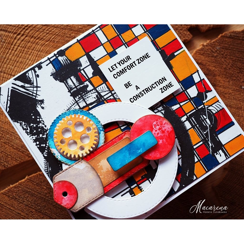 Paper Artsy Seth Apter Printed Tissue pt06 squares | color-code:ALT01