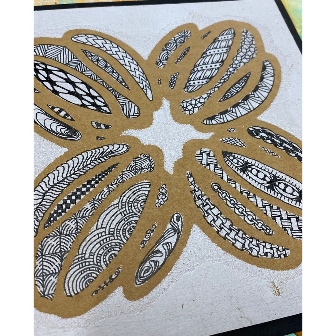 Paper Artsy Stencil ps447 zentangle