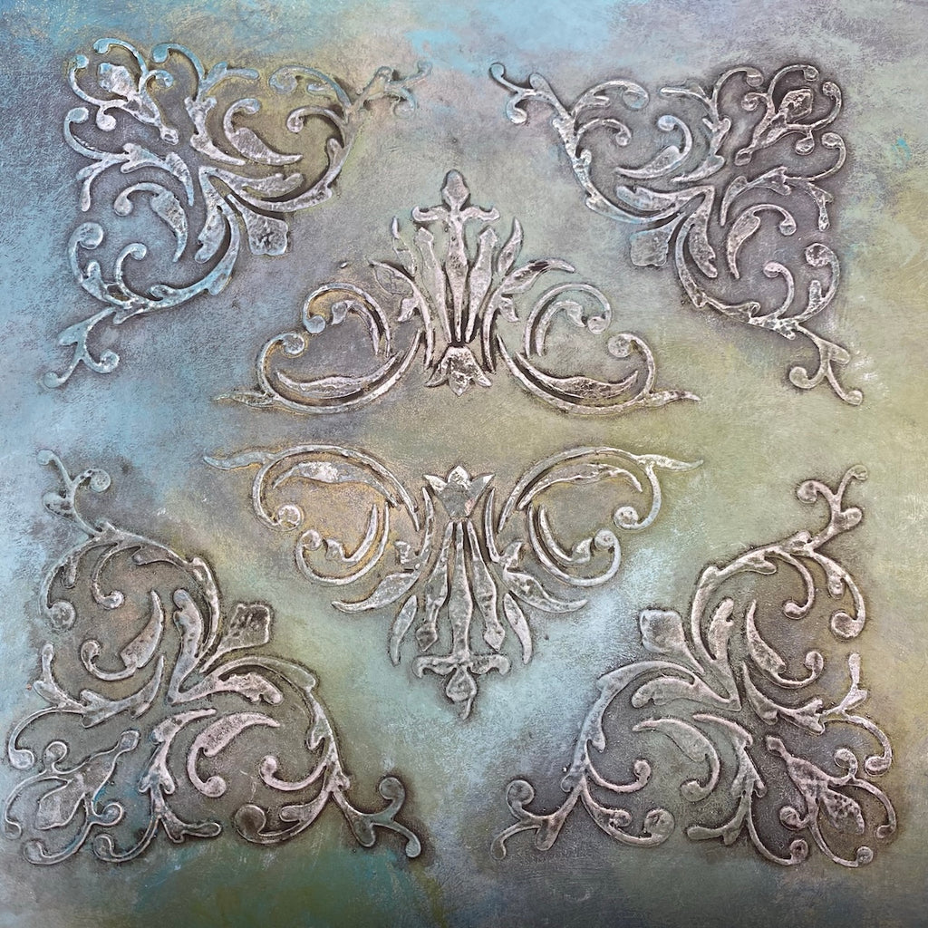 Paper Artsy Stencil ps458 flourish