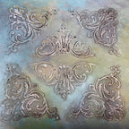 Paper Artsy Stencil ps458 flourish