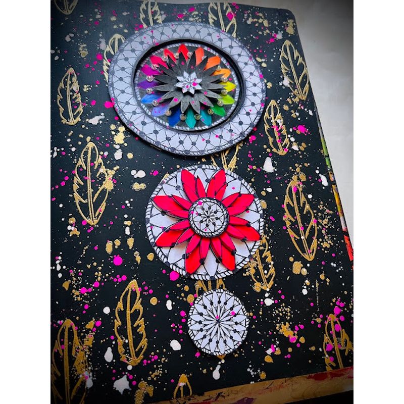 Paper Artsy Tracy Scott Cling Stamps ts096 dream catcher