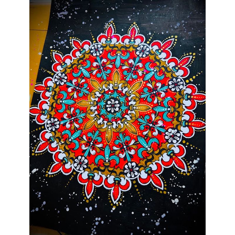Paper Artsy Tracy Scott Cling Stamps ts098 mandala