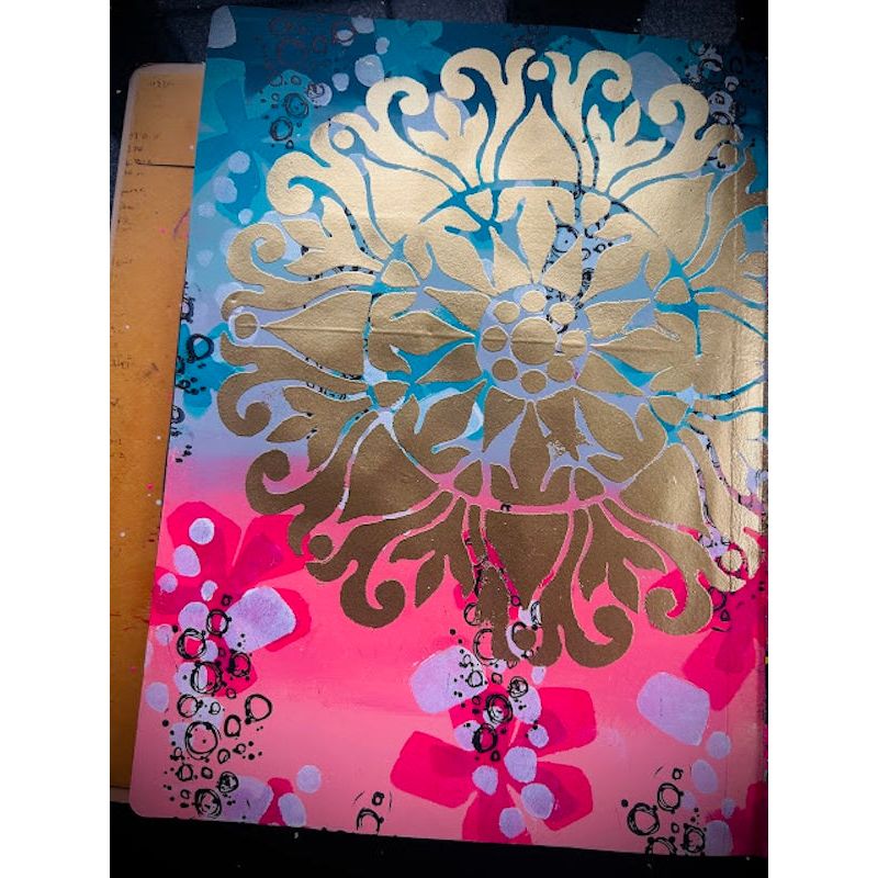 Paper Artsy Tracy Scott Large Stencil ps476 bloom