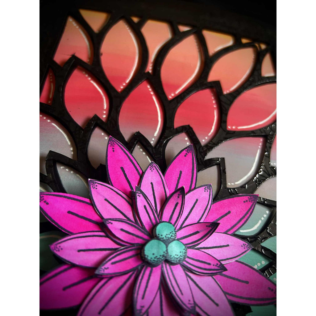 Paper Artsy Tracy Scott Large Stencil ps489 flower