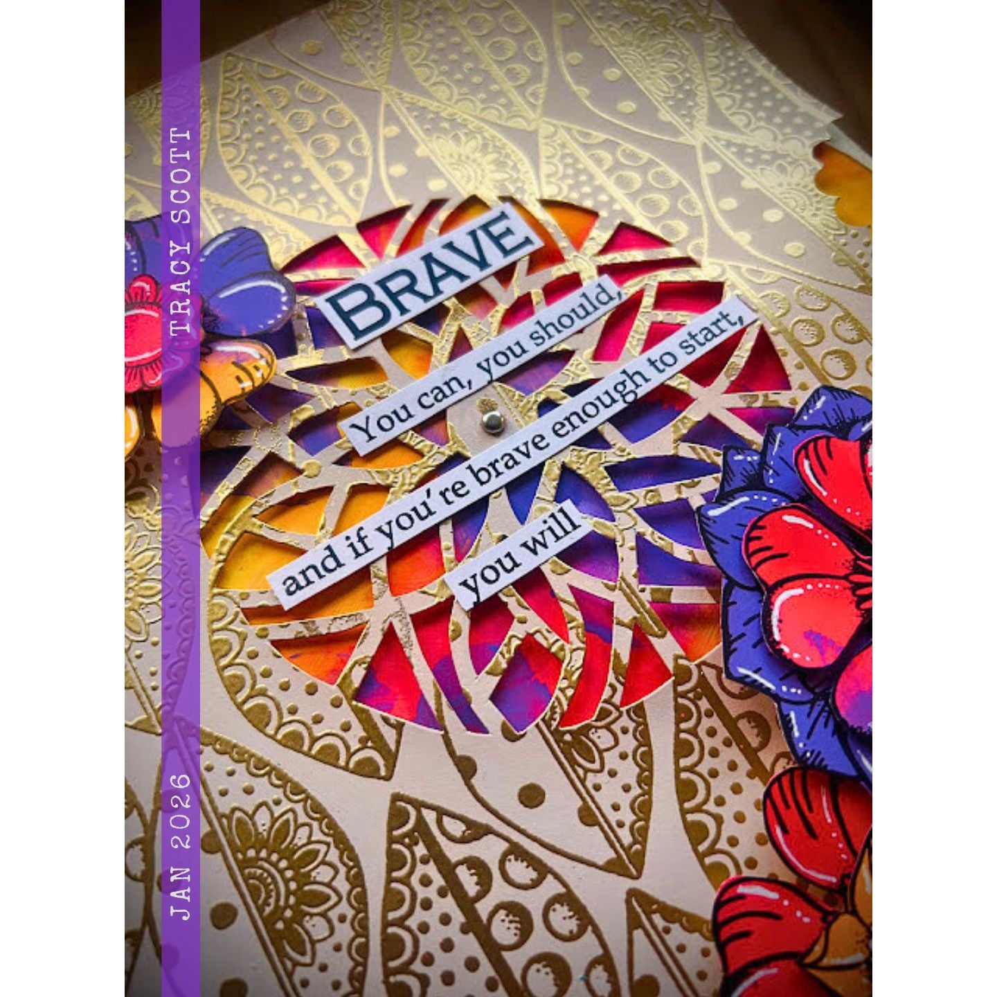 Paper Artsy Tracy Scott Large Stencil ps499 mandala