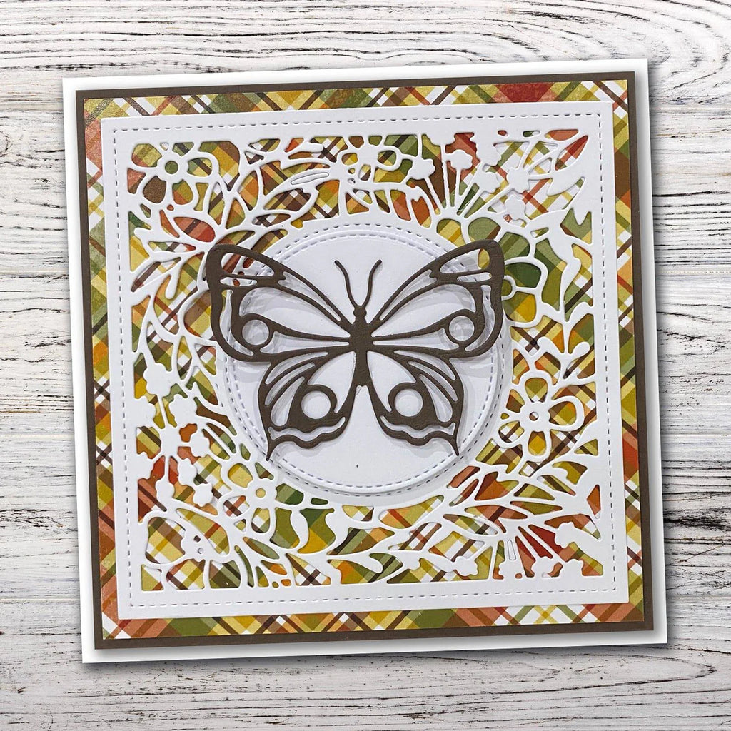 Paper Rose AUTUMN PLAID 6x6 Paper Pack 20282 butterfly