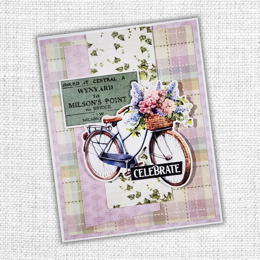 Paper Rose Afternoon in the Park Basics 12x12 Paper 34413 bike