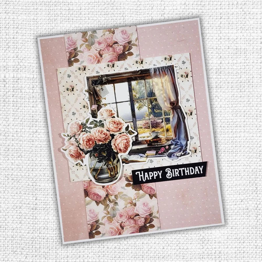 Paper Rose Afternoon in the Park Basics 12x12 Paper 34413 happy birthday