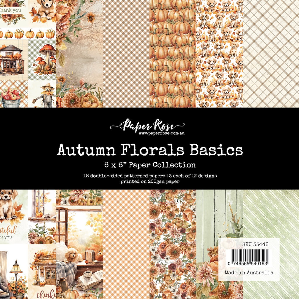 Paper Rose Autumn Florals Basics 6x6 Paper 35448