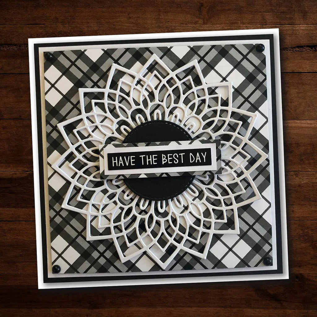 Paper Rose BLACK AND WHITE PLAID 6x6 Paper Pack 20529 best day