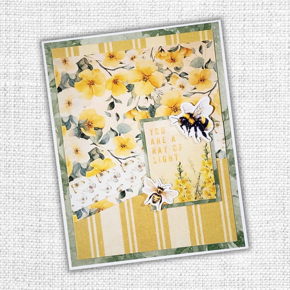 Paper Rose Bees and Butterflies 6x6 Paper 33558 bee