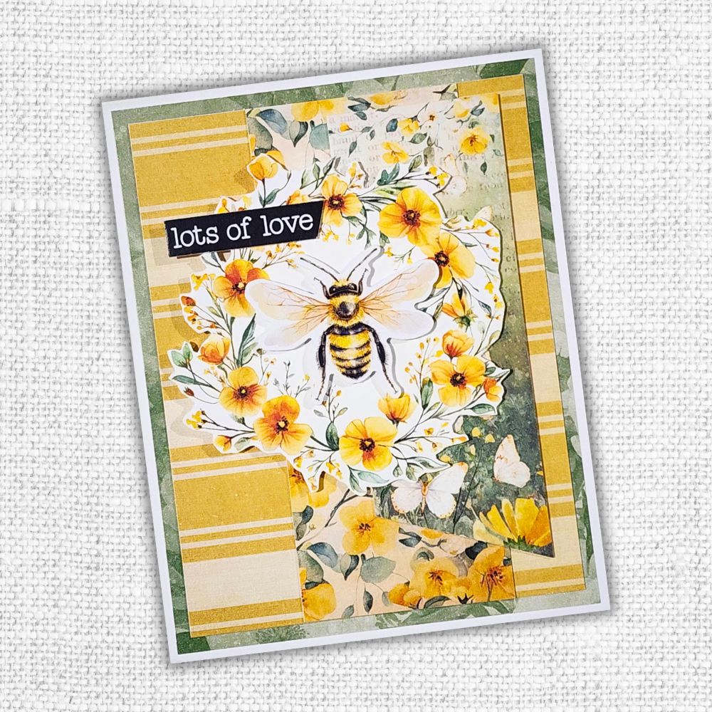 Paper Rose Bees and Butterflies 6x6 Paper 33558 lots of love