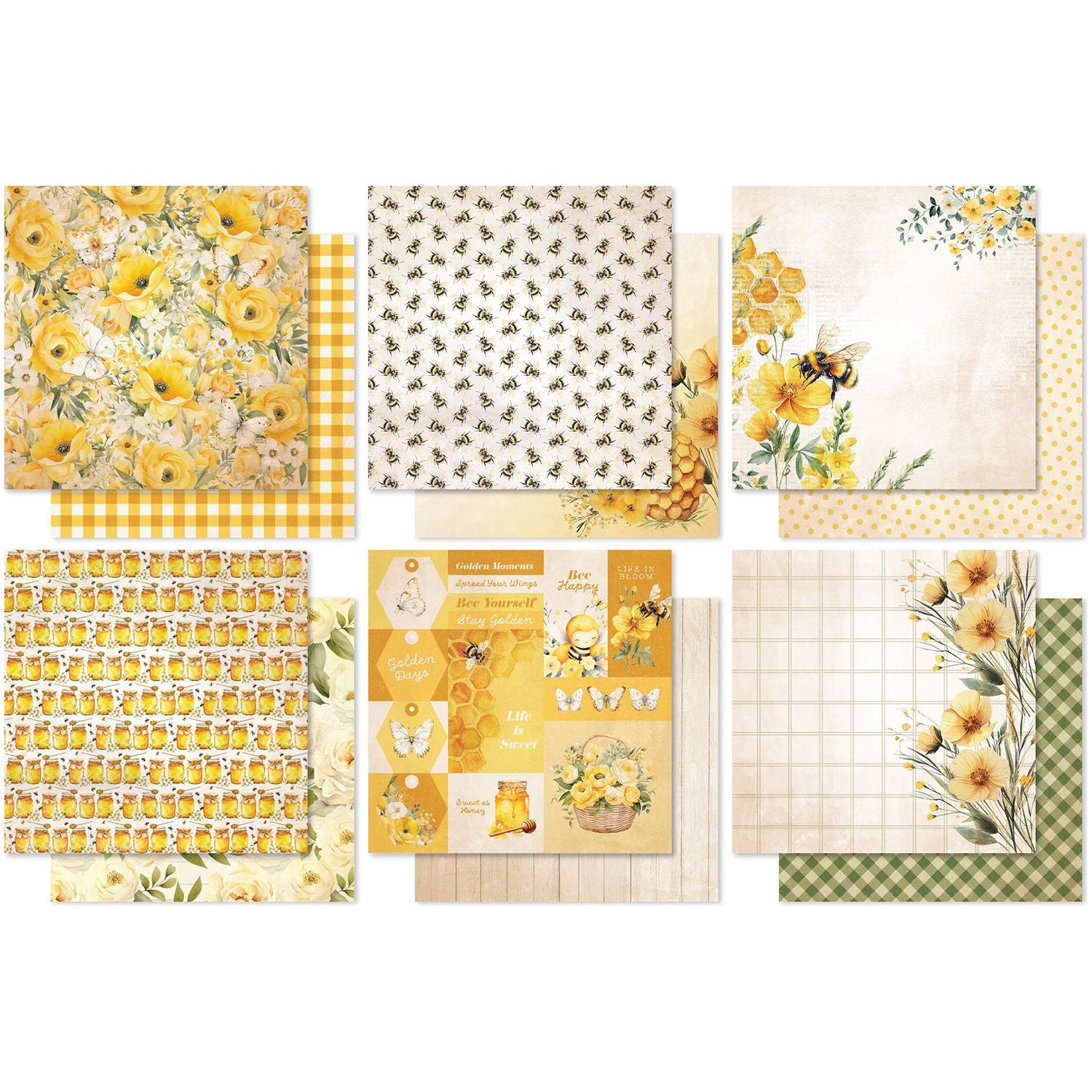 Paper Rose Bees and Butterflies Basics 12x12 Paper 33561 sheets