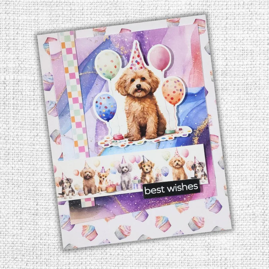Paper Rose Birthday Fun Basics 12x12 Paper 33282 best wishes