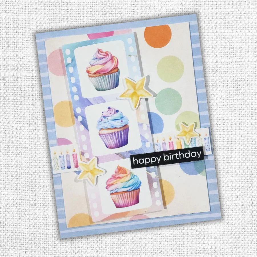 Paper Rose Birthday Fun Basics 12x12 Paper 33282 cupcake