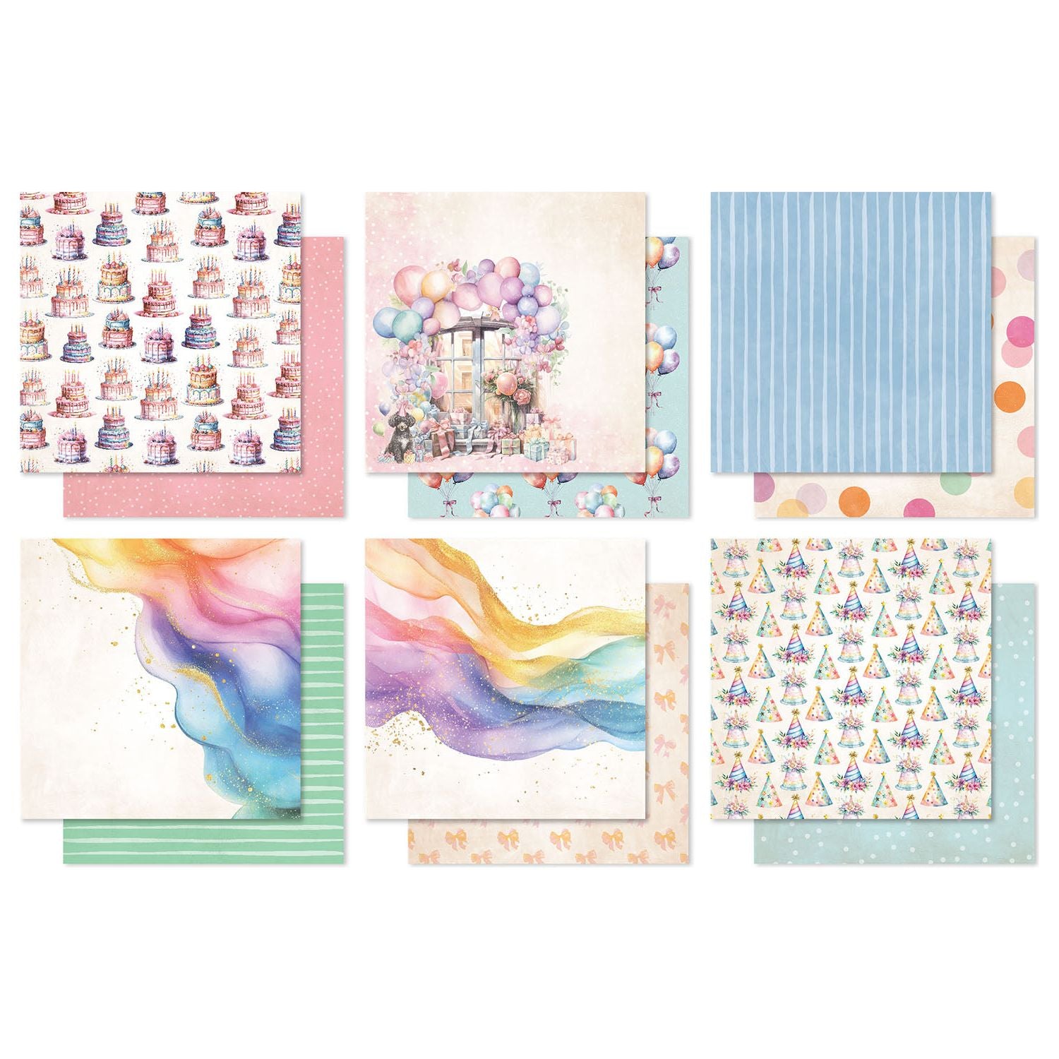 Paper Rose Birthday Fun Basics 12x12 Paper 33282 pages