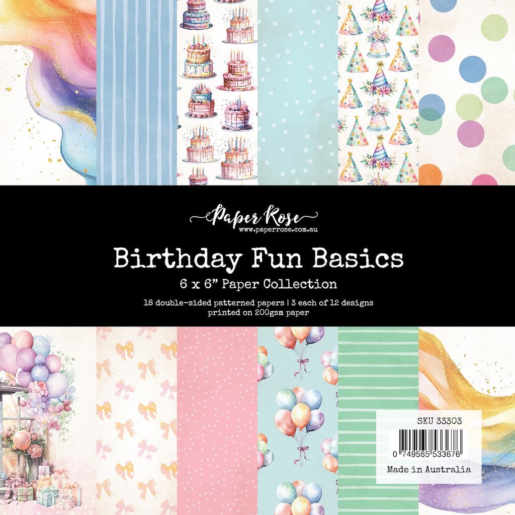 Paper Rose Birthday Fun Basics 6x6 Paper 33303