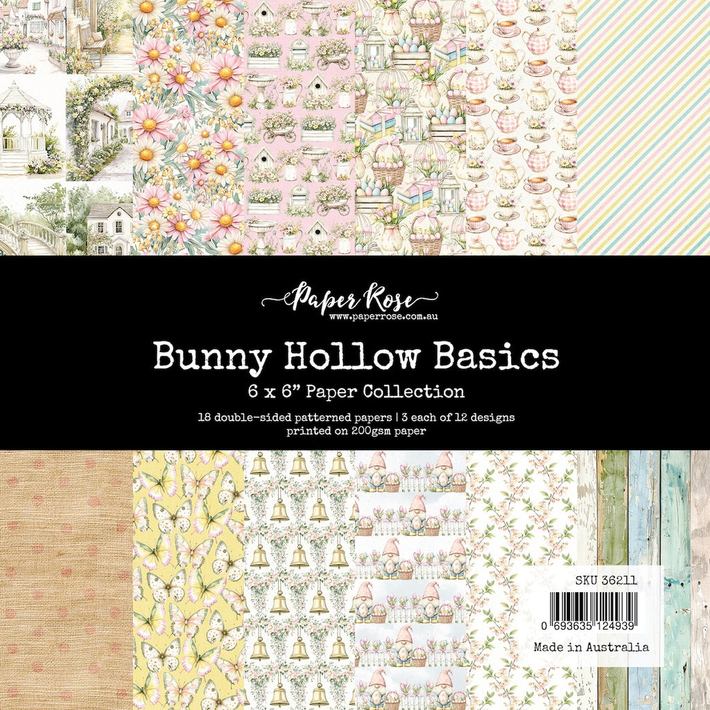 Paper Rose Bunny Hollow Basics 6x6 Paper Collection 36211