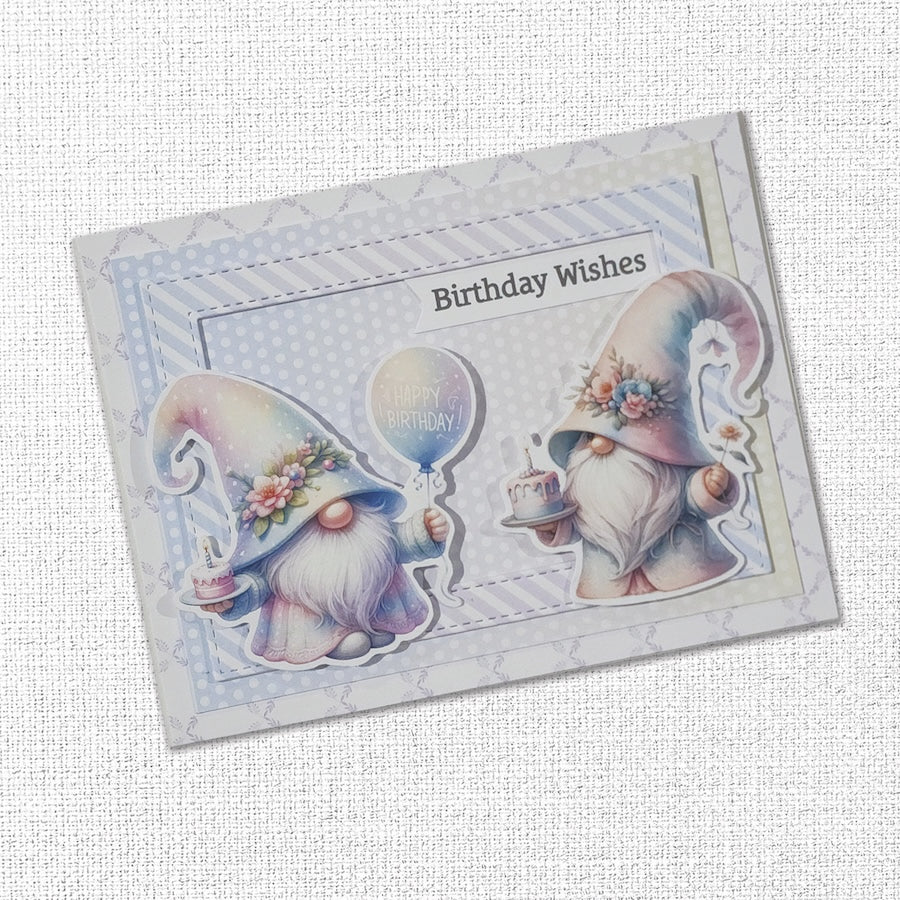 Paper Rose Butterfly Gnomes Embossed Die Cuts 34851 wishes