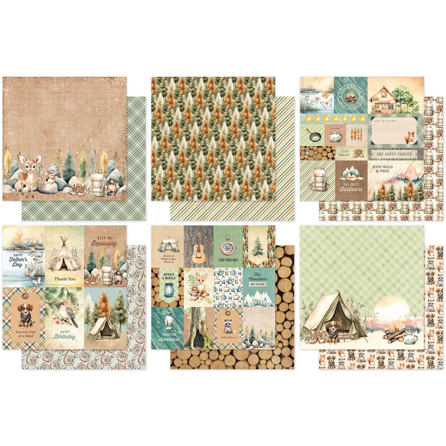 Paper Rose Campfire Tales 12x12 Paper 36733 cardstock