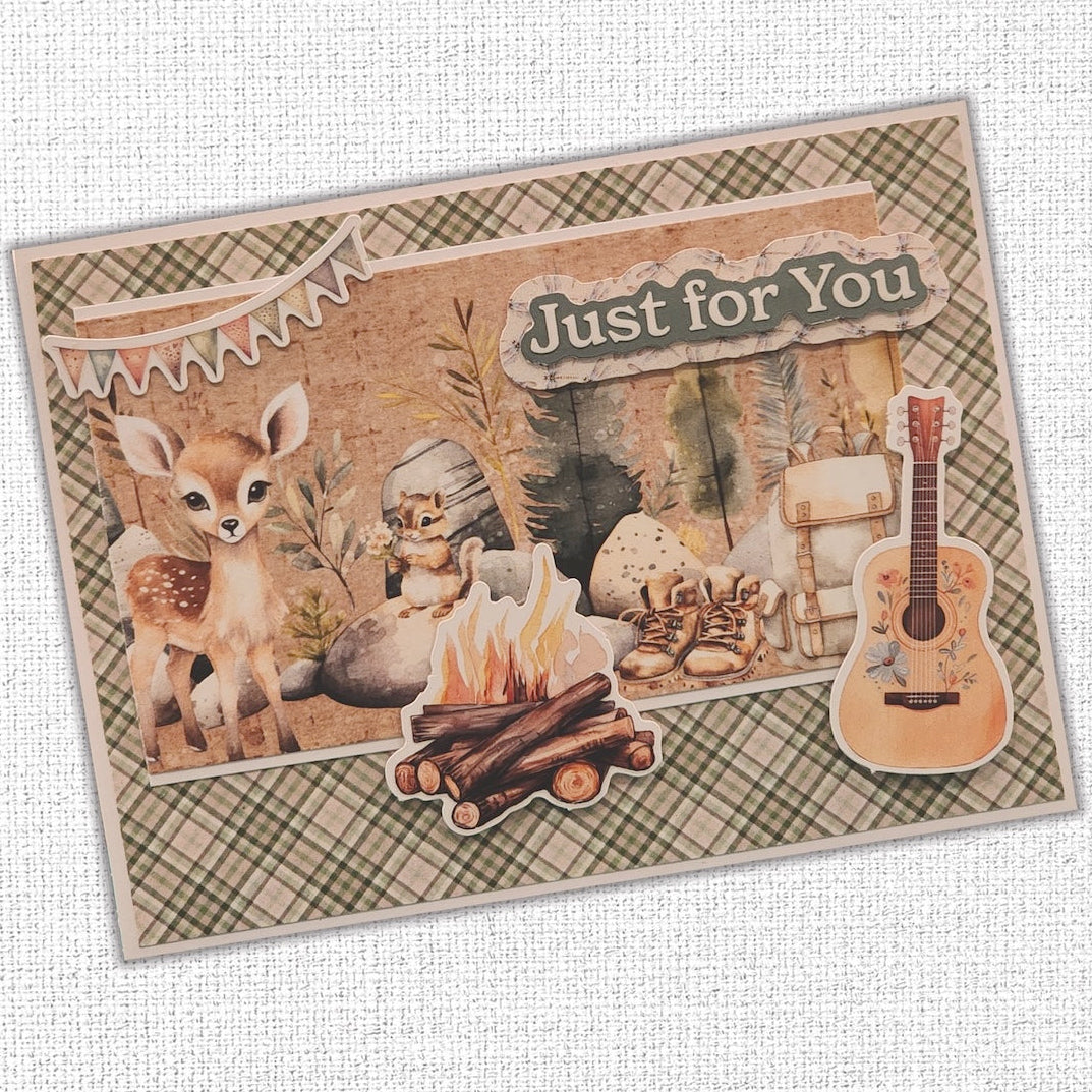 Paper Rose Campfire Tales 12x12 Paper 36733 chipmunk