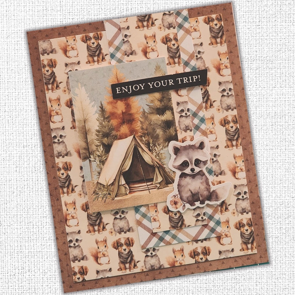 Paper Rose Campfire Tales 12x12 Paper 36733 racoon