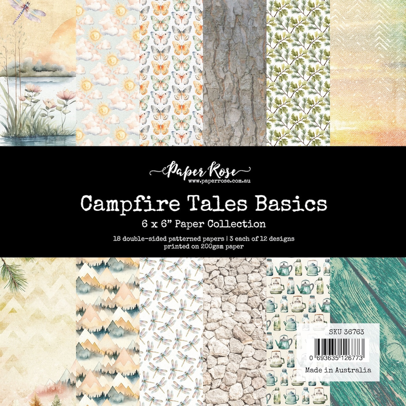 Paper Rose Campfire Tales Basics 6x6 Paper 36763
