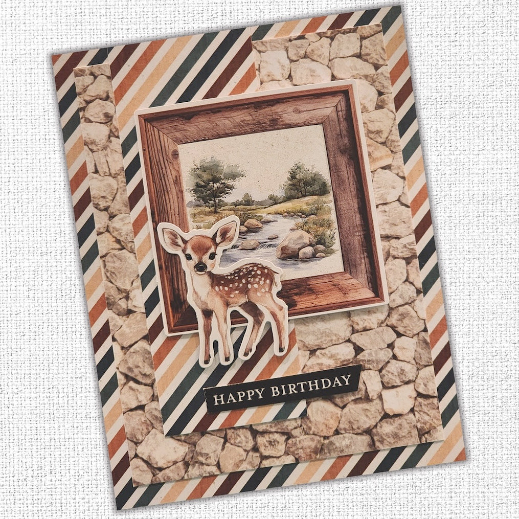 Paper Rose Campfire Tales Basics 6x6 Paper 36763 deer
