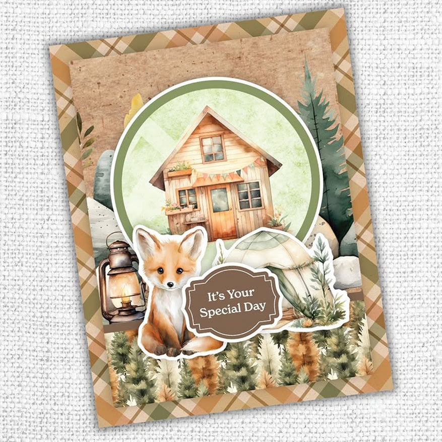 Paper Rose Campfire Tales Embossed Die Cuts 36754 cabin