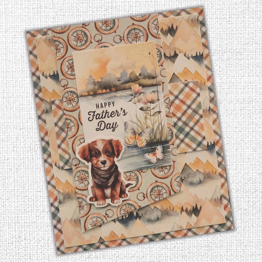 Paper Rose Campfire Tales Patterns 6x6 Paper 36985 happy father's day