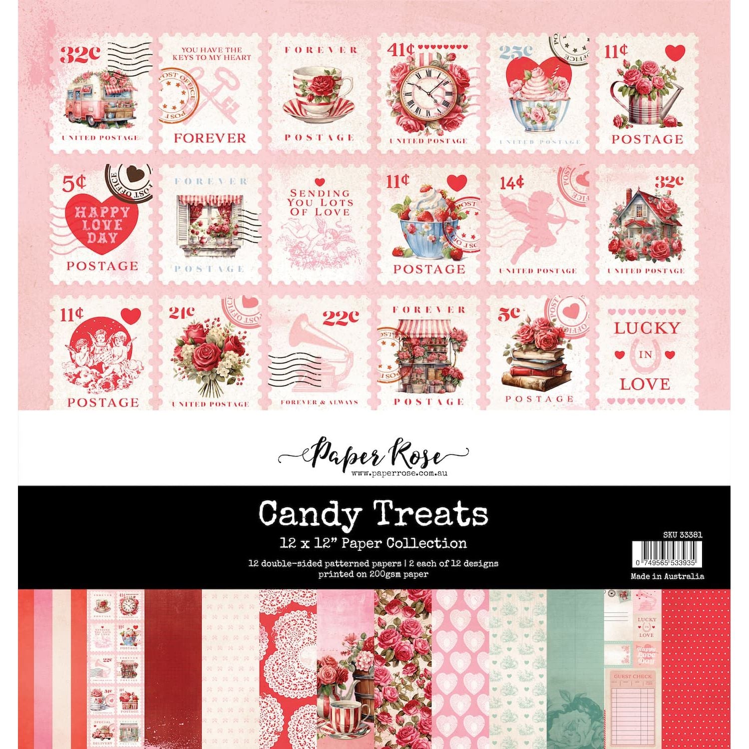 Paper Rose Candy Treats 12x12 Paper 33381