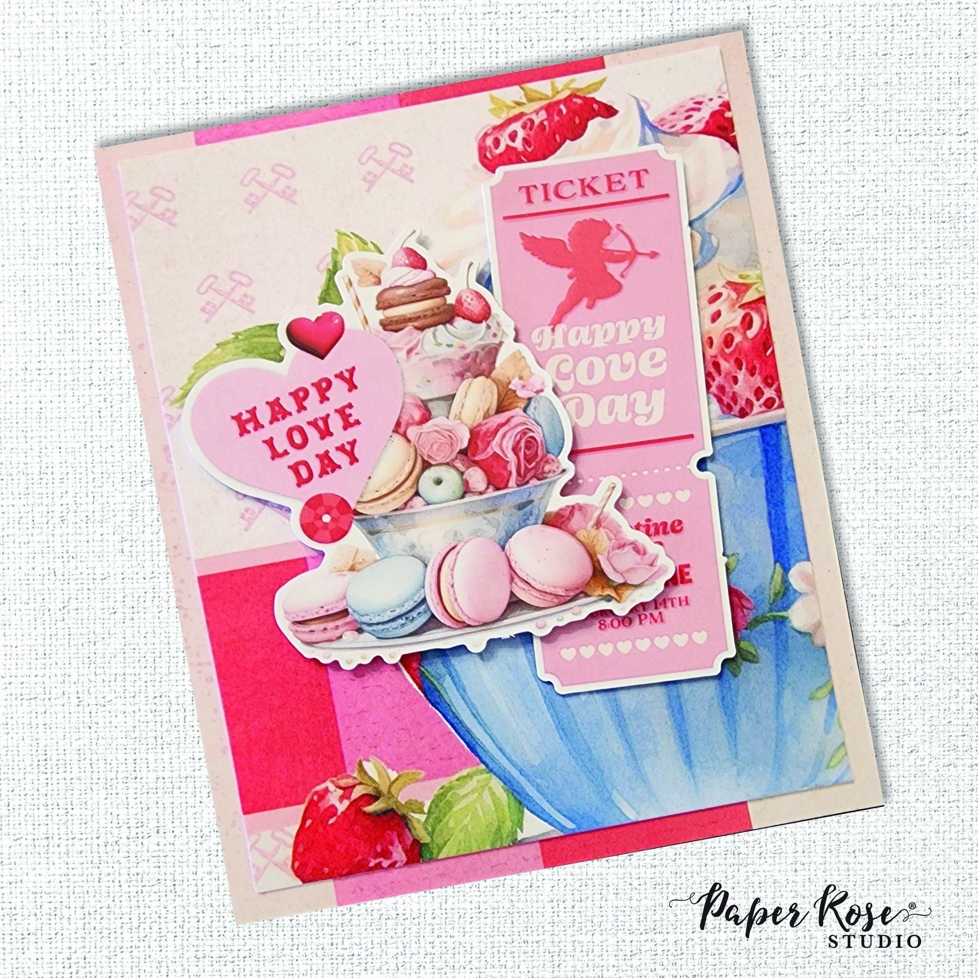 Paper Rose Candy Treats Cardstock Sticker Pack 33420 happy love day heart