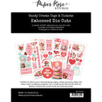 Paper Rose Candy Treats Tags And Tickets Embossed Die Cuts 33174