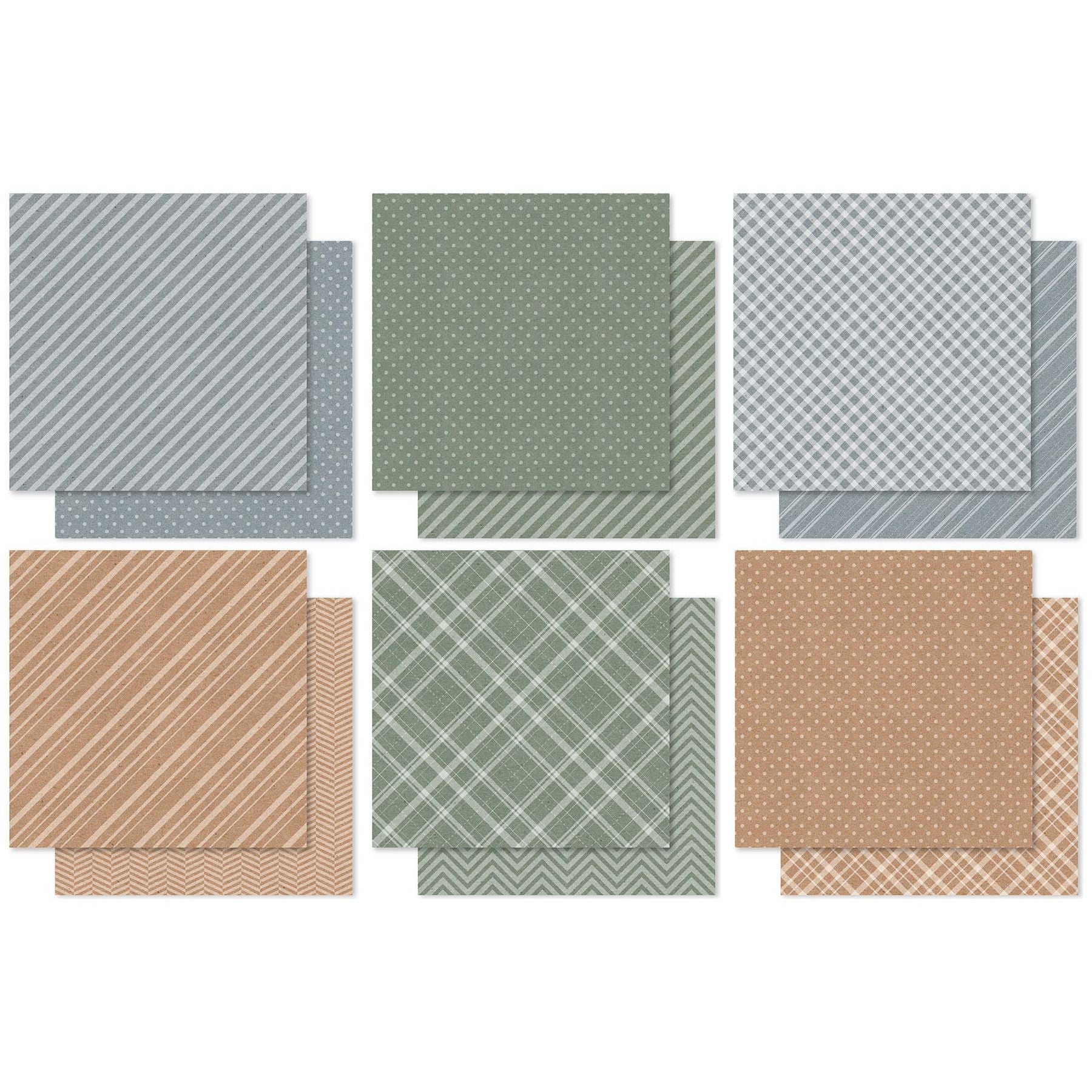 Paper Rose Charlie’s Kraft Patterns 6x6 Paper Pack 33171 sheets