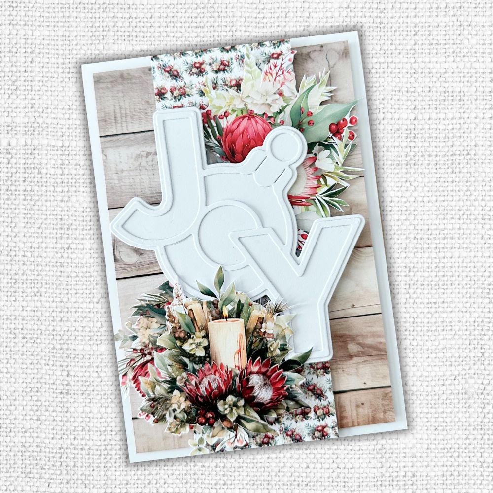 Paper Rose Christmas Bauble Layered Joy Dies 32460