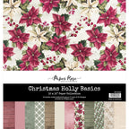 Paper Rose Christmas Holly Basics 12x12 Paper 35142