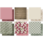 Paper Rose Christmas Holly Basics 12x12 Paper 35142 sheets