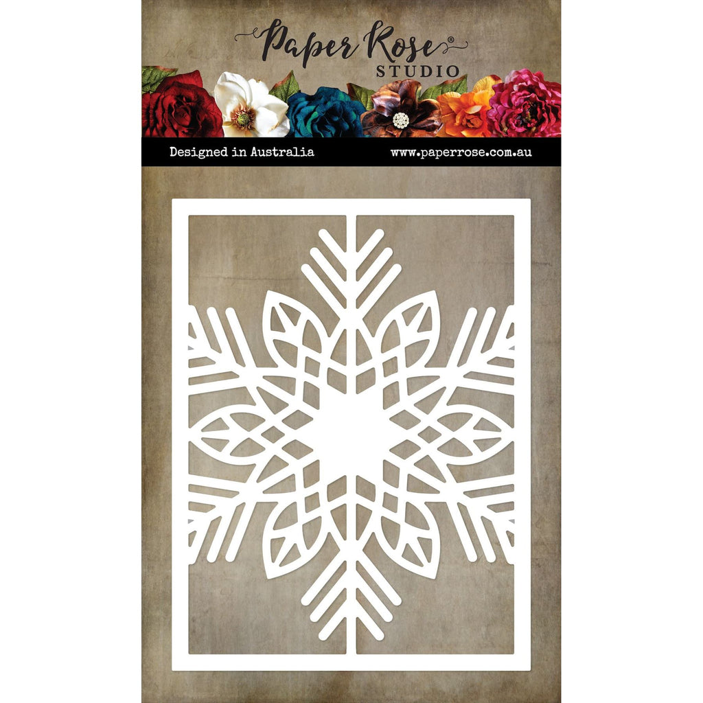 Paper Rose Christmas Snowflake Coverplate Die 32427