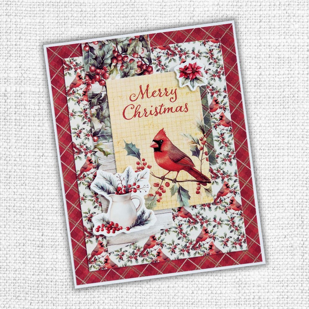 Paper Rose Christmas Tree Farm Basics 12x12 Paper Pack 35277 merry