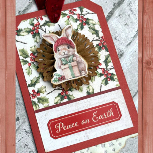 Paper Rose Christmas Tree Farm Basics 12x12 Paper Pack 35277 tag