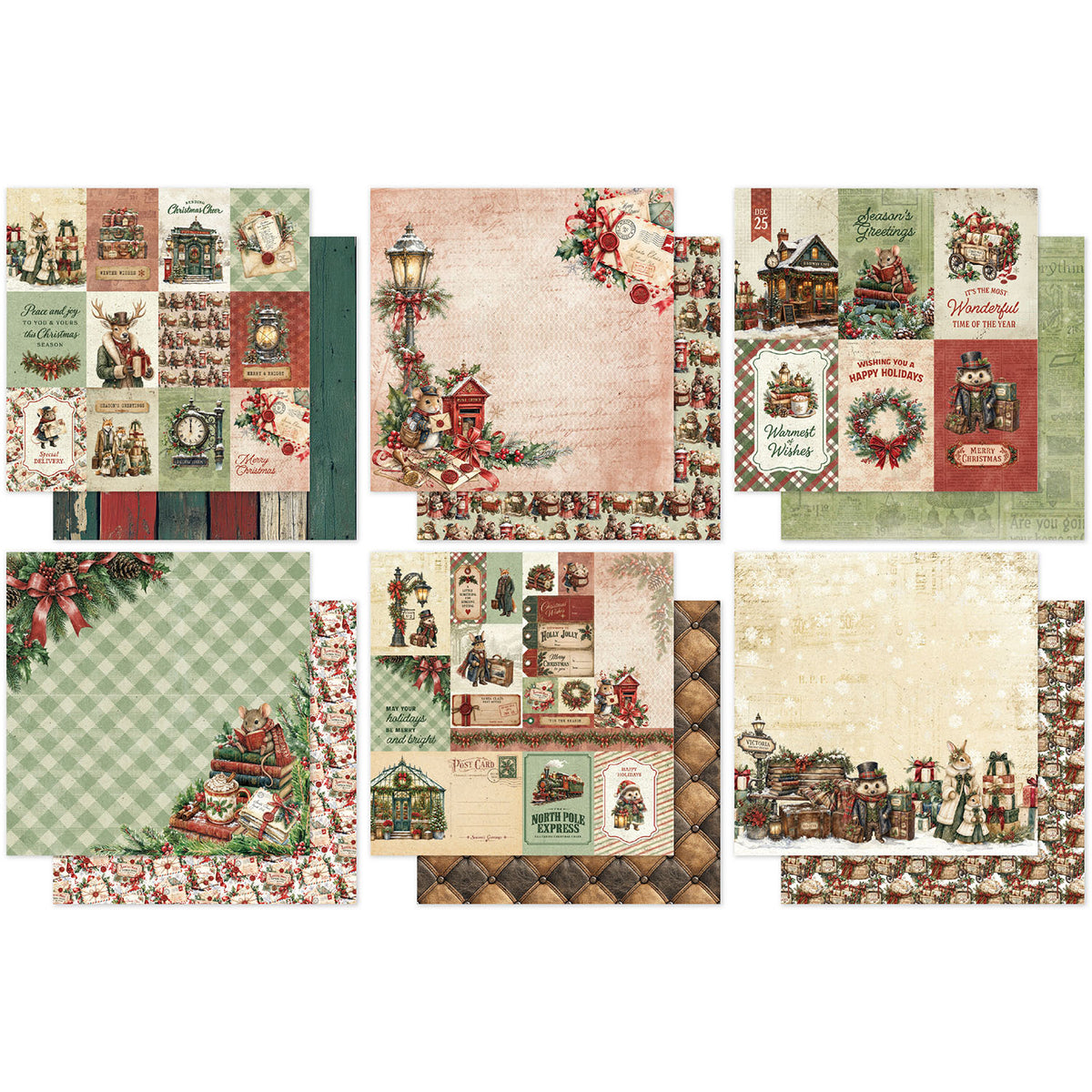 Paper Rose Christmas at Holly House 12x12 Paper Collection 37615 sheets