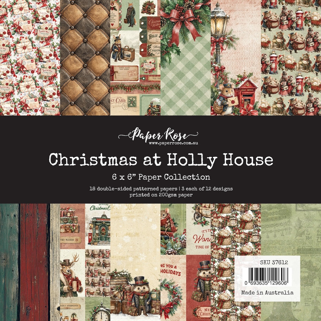 Paper Rose Christmas at Holly House 6x6 Paper Collection 37612
