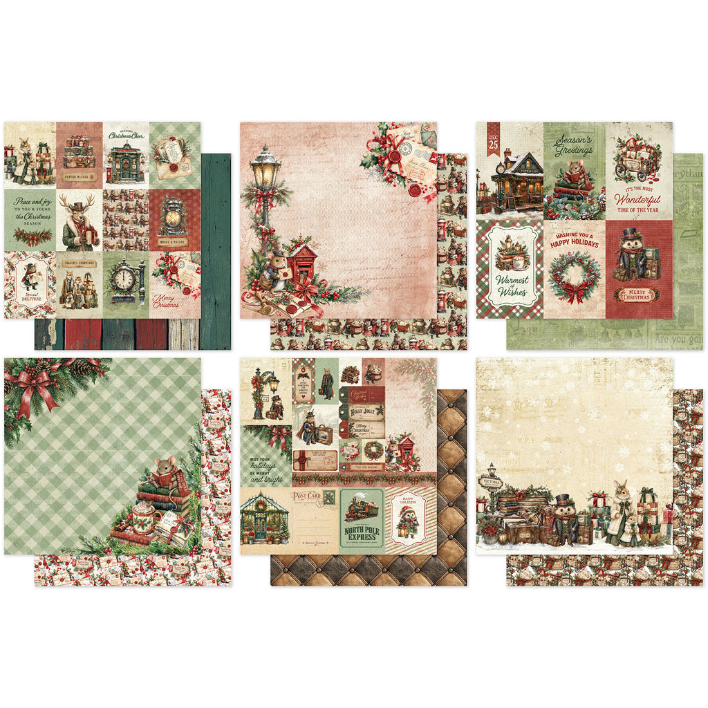 Paper Rose Christmas at Holly House 6x6 Paper Collection 37612 sheets